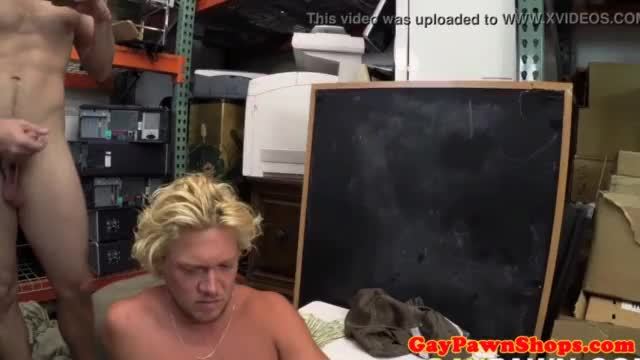 Pawnbrokers spitroast straight blonde surfer