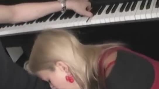 Cute Teen Sucking Cock in Piano Class