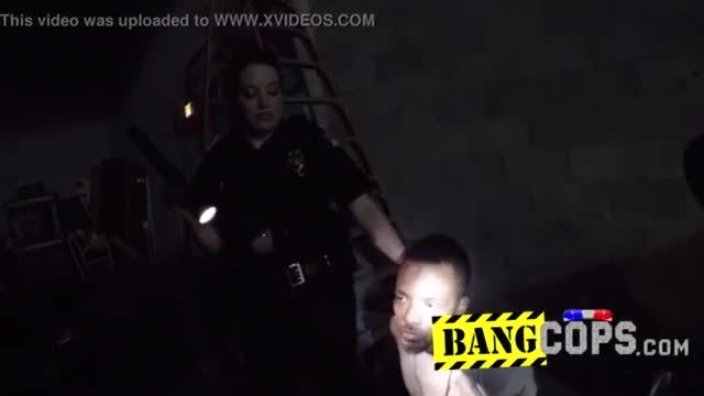 Big booty female cop has a doggy style bang